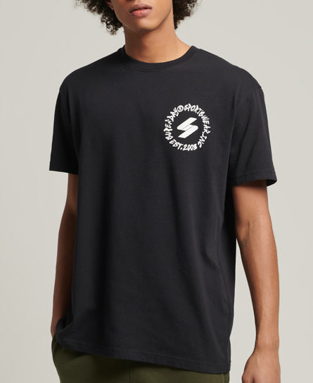 Code Globe Logo T-Shirt - Black - Superdry Singapore