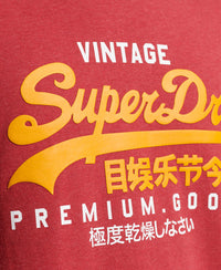 Vintage Logo Classic Long Sleeve Top - Red - Superdry Singapore