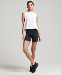 Run Cropped Loose Vest-White - Superdry Singapore