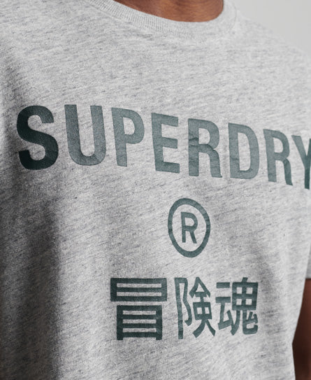 Vintage Logo T-shirt - Athletic Grey Marl - Superdry Singapore
