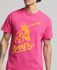 Vintage Cali T-Shirt - Raspberry Pink - Superdry Singapore