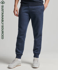 Organic Cotton Vintage Logo Embroidered Joggers - Vintage Navy Marl - Superdry Singapore