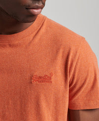 Organic Cotton Vintage Logo Embroidered T-Shirt - Rust Orange Marl - Superdry Singapore