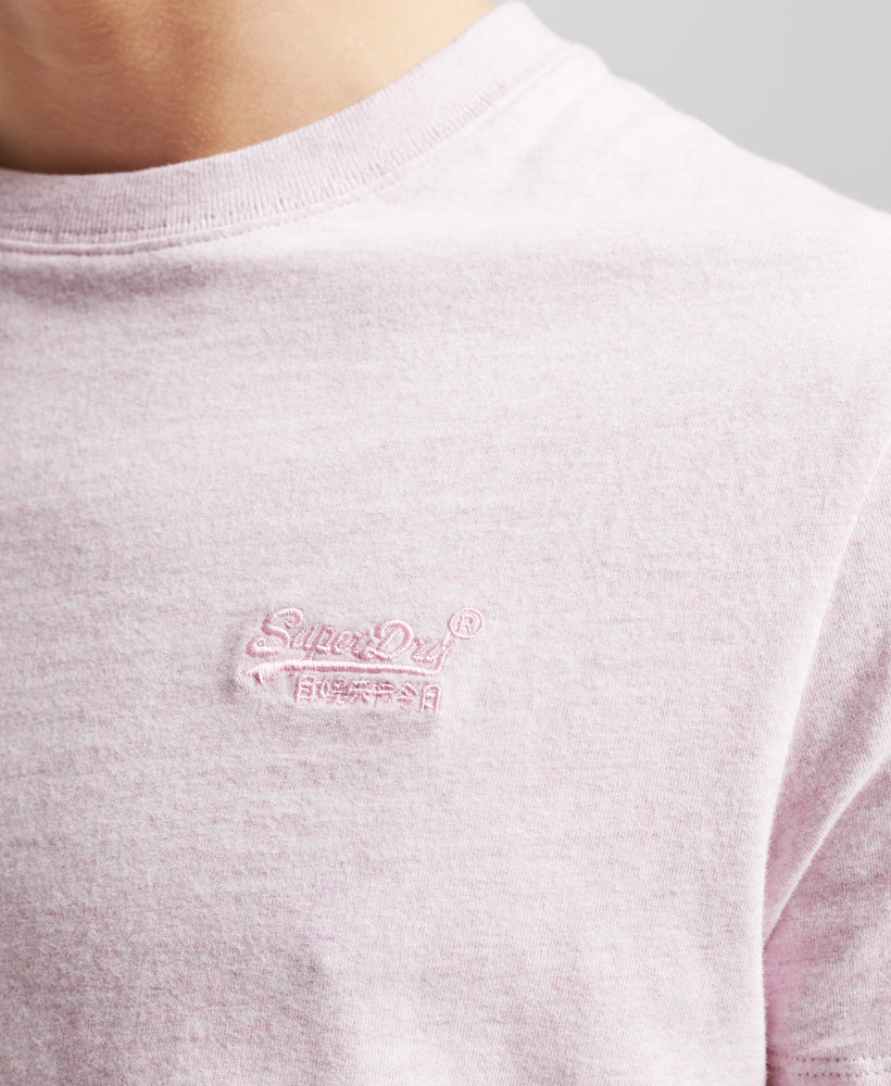 Organic Cotton Essential Logo T-Shirt - Pale Pink Marl - Superdry Singapore