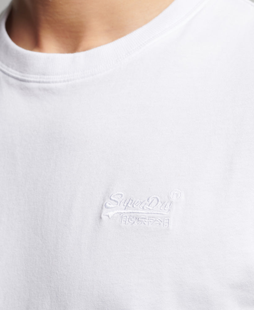 Organic Cotton Vintage Logo Embroidered Top - Optic - Superdry Singapore