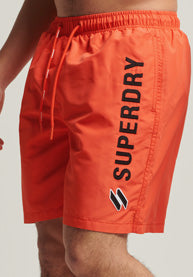 Code Applque 19Inch Swim Short-Havana Orange - Superdry Singapore