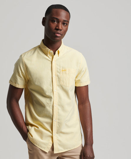 Vintage Oxford S/S Shirt - Collegiate Yellow - Superdry Singapore