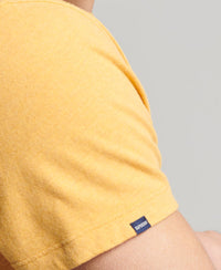 Organic Cotton Vintage Logo Embroidered T-Shirt - Yellow - Superdry Singapore