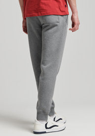 Organic Cotton Vintage Logo Embroidered Joggers - Rich Charcoal Marl - Superdry Singapore