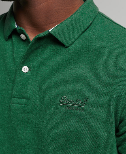 Classic Pique Polo - Field Green Marl - Superdry Singapore