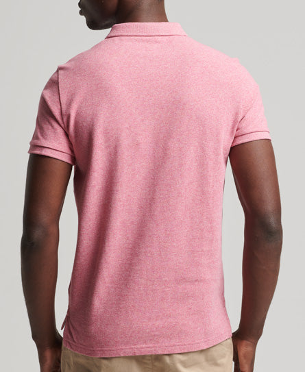 Classic Pique Polo - Mid Pink Grit - Superdry Singapore