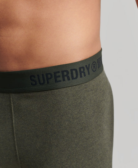 Boxer Offset Double Pack - Black/Olive - Superdry Singapore