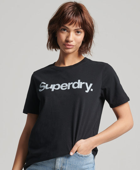 Core Logo T-Shirt-Black - Superdry Singapore