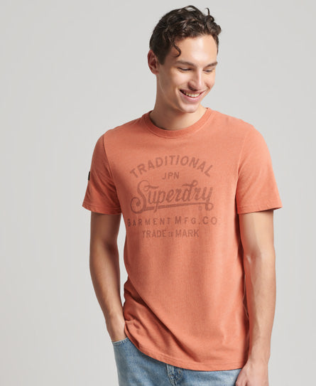Script Style Mountain T-Shirt-Orange - Superdry Singapore