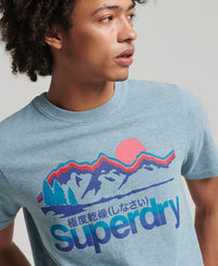 Great Outdoors Graphic T-Shirt - Desert Sky Blue Grit - Superdry Singapore