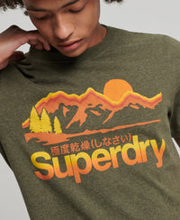 Great Outdoors Graphic T-Shirt - Winter Khaki Grit - Superdry Singapore