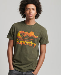 Great Outdoors Graphic T-Shirt - Winter Khaki Grit - Superdry Singapore