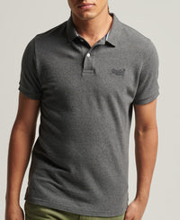 Classic Pique Polo - Rich Charcoal Marl - Superdry Singapore
