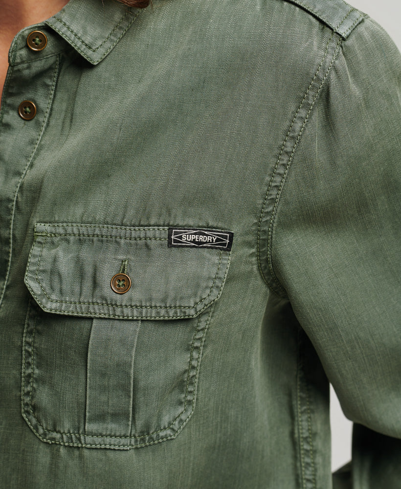 Military Shirt - Thyme - Superdry Singapore