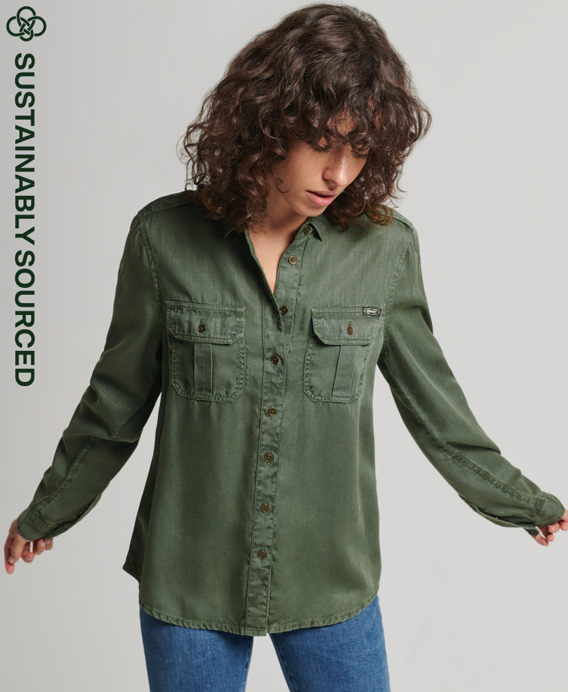 Military Shirt - Thyme - Superdry Singapore