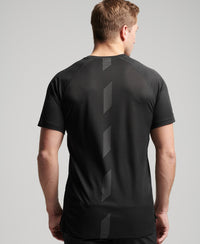 Train Active Logo Short Sleeve T Shirt-BLACK - Superdry Singapore