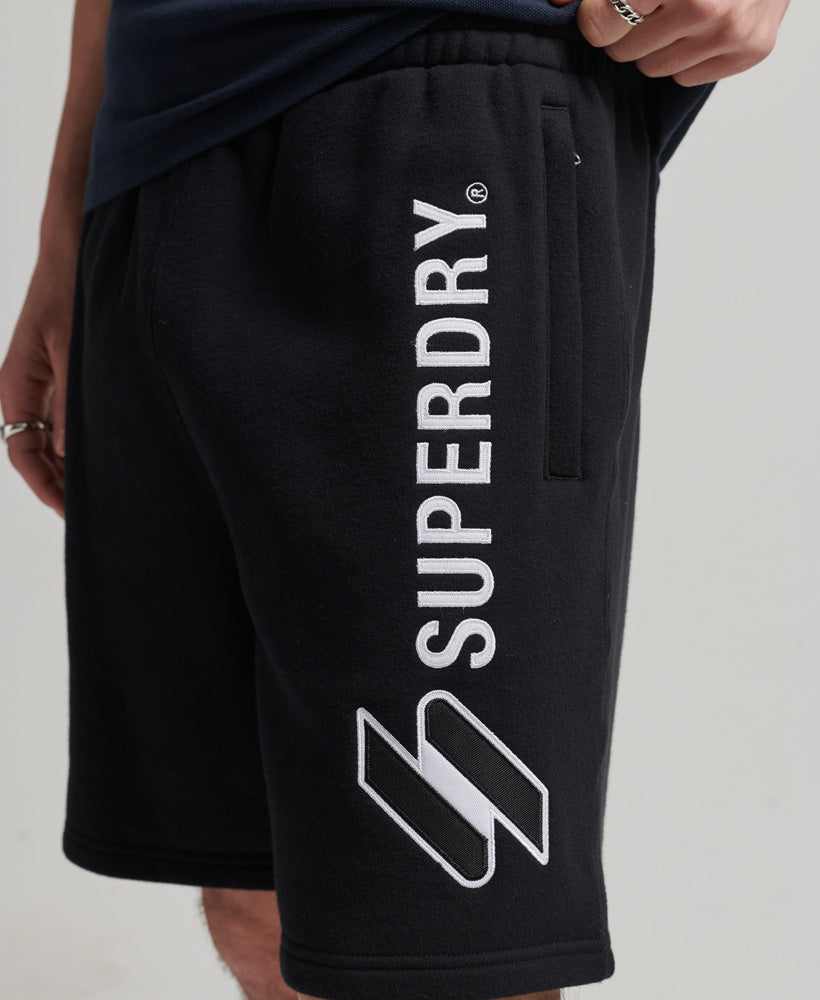 Code Sl Applique Sweatshort - Black - Superdry Singapore