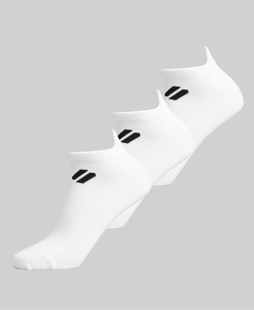 Coolmax Ankle Socks - White Multipack - Superdry Singapore