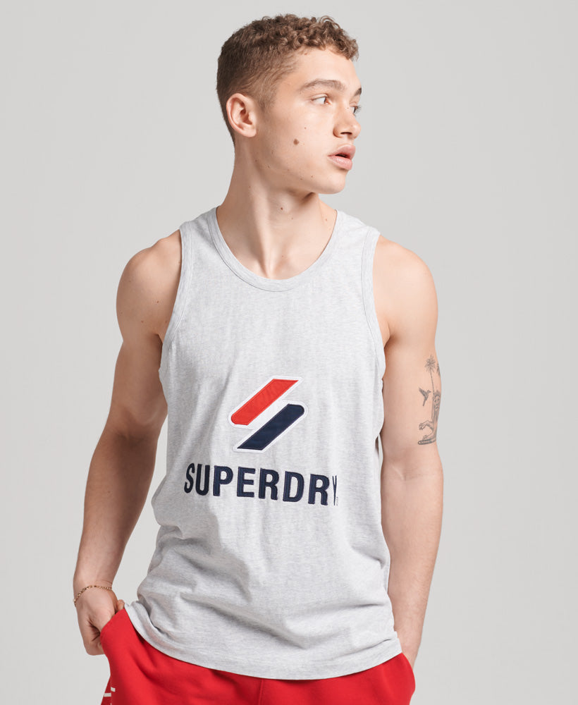 Code S Logo Stacked Applique Vest - White - Superdry Singapore