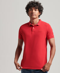Organic Cotton Classic Pique Polo Shirt - Rouge Red - Superdry Singapore