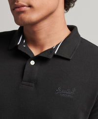 Organic Cotton Classic Pique Polo Shirt - Black - Superdry Singapore