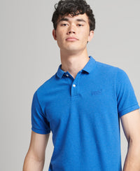 Classic Pique Polo Shirt - Varsity Blue Marl - Superdry Singapore