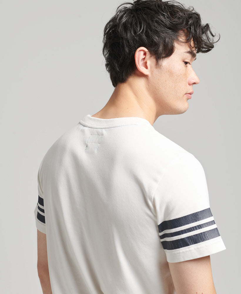 Athletic College Graphic T Shirt - Off White - Superdry Singapore