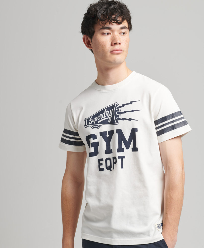 Athletic College Graphic T Shirt - Off White - Superdry Singapore