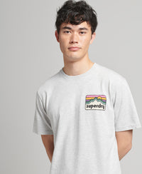 90s Terrain Graphic T-Shirt - Glacier Grey Marl - Superdry Singapore
