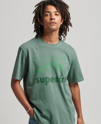 90s Terrain Graphic T-Shirt - Drius Green - Superdry Singapore