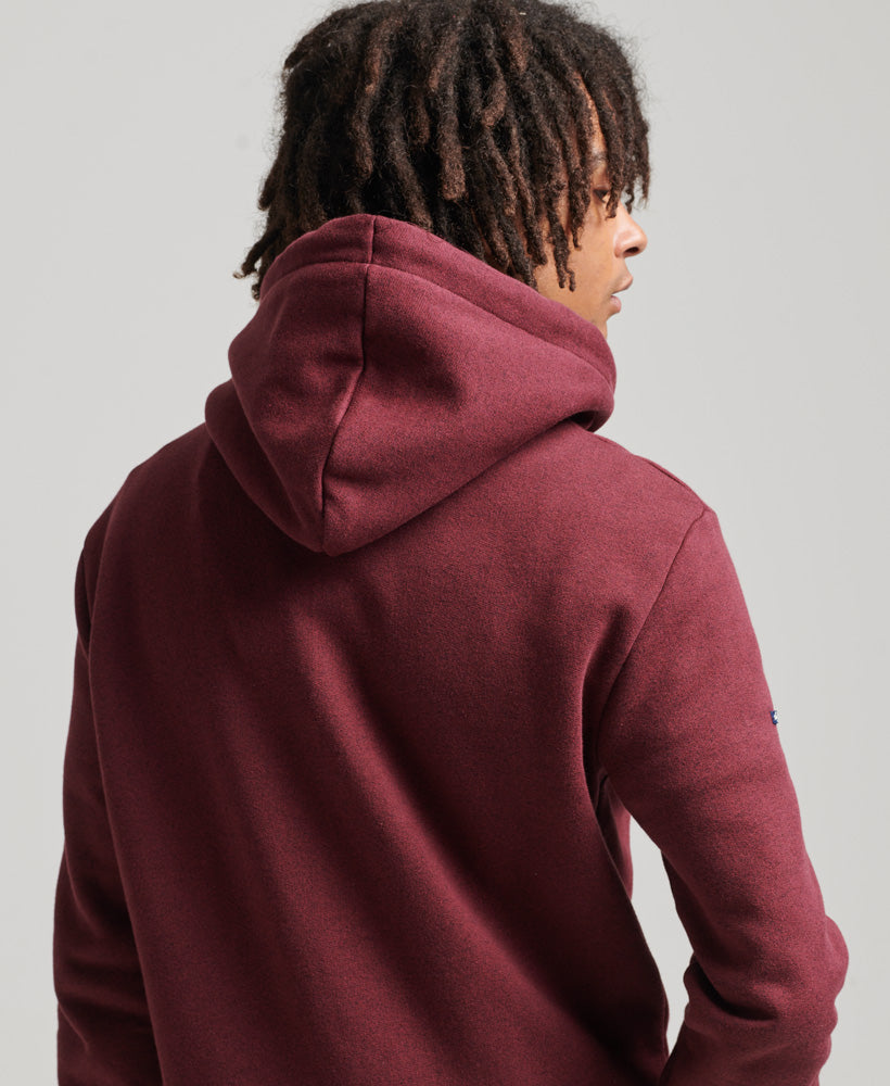 Vintage Core Logo Great Outdoors Hoodie - Deepest Burgundy Grit - Superdry Singapore