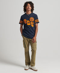 Athletic College Graphic T Shirt - Eclipse Navy - Superdry Singapore