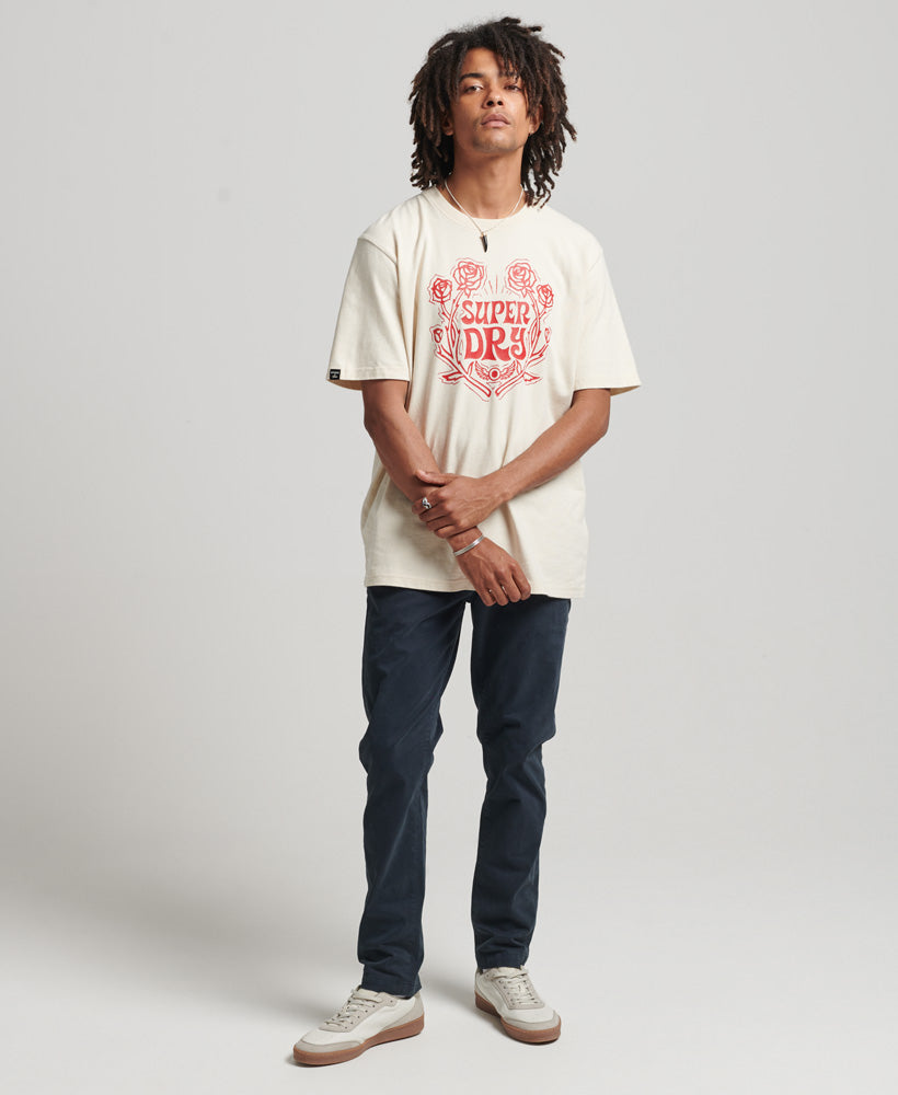 Psych Rock T-Shirt - Oatmeal - Superdry Singapore