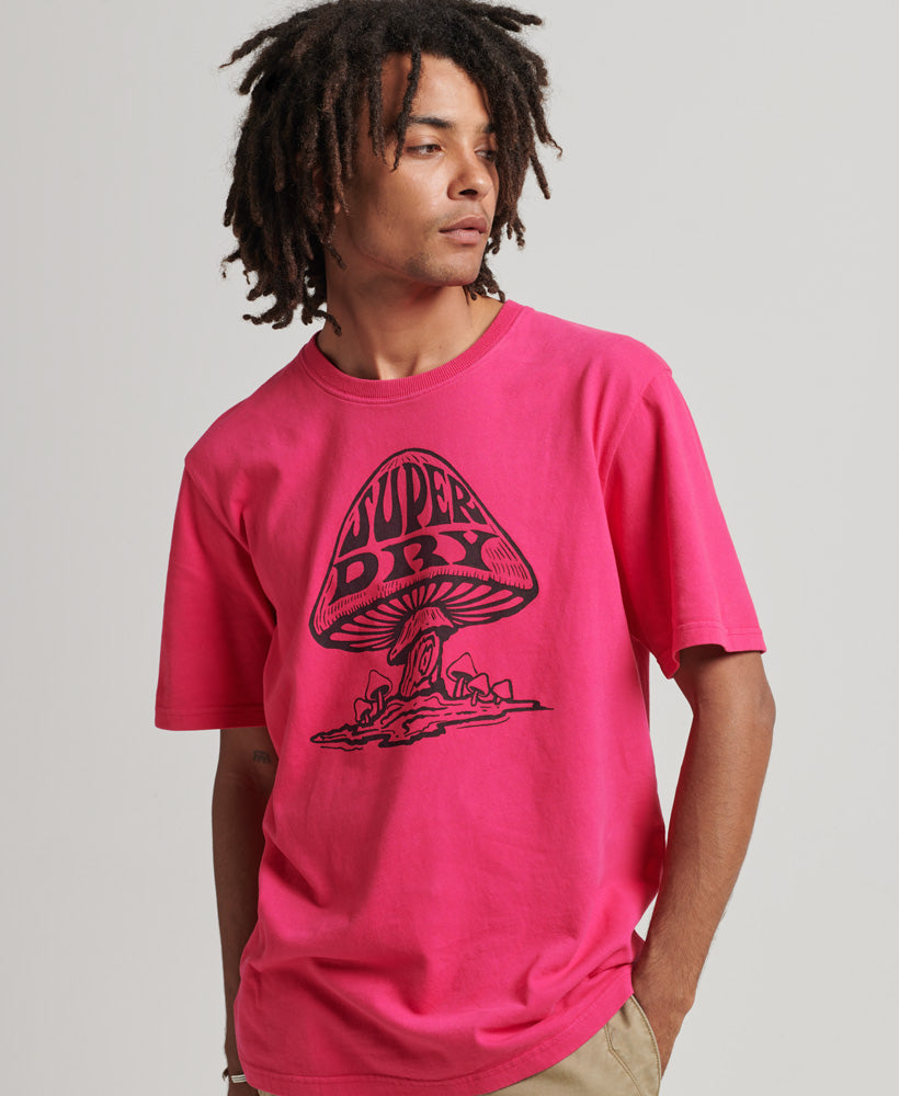 Psych Rock T-Shirt - Hot Pink - Superdry Singapore