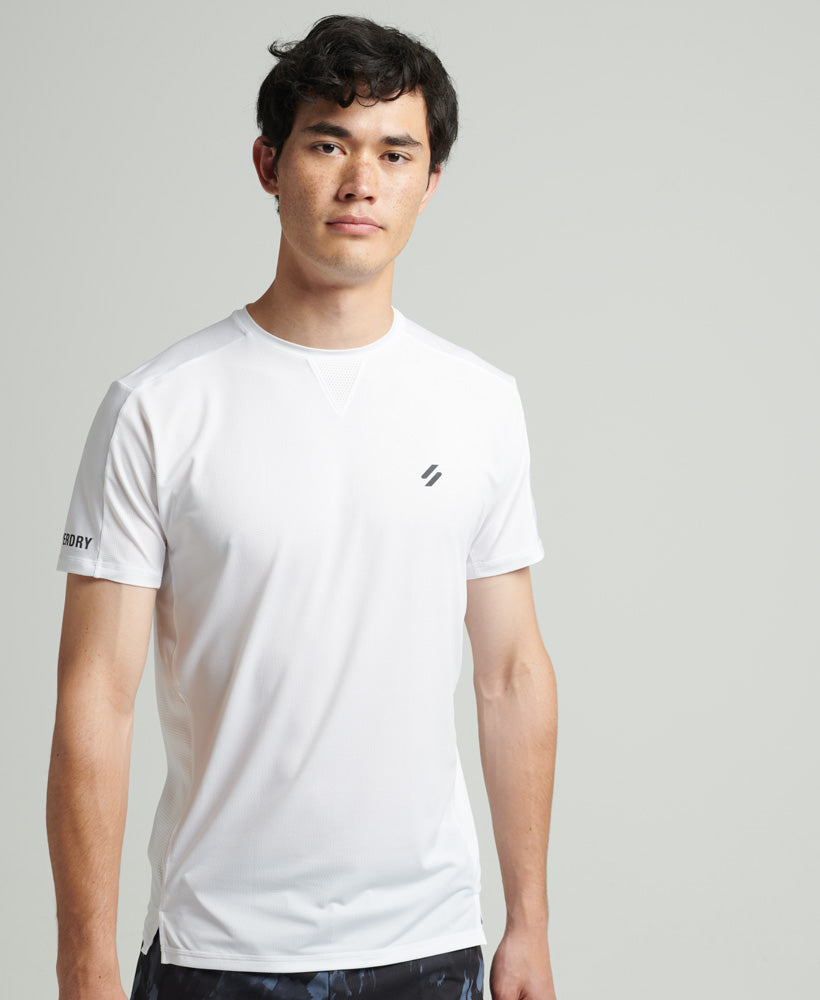 Run Short Sleeved T-shirt - White - Superdry Singapore
