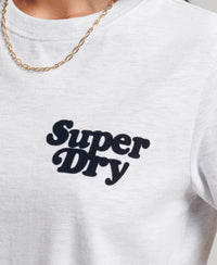 Cooper Classic 70s Logo T-Shirt - Ice Marl - Superdry Singapore