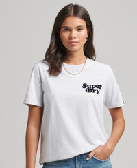 Cooper Classic 70s Logo T-Shirt - Ice Marl - Superdry Singapore
