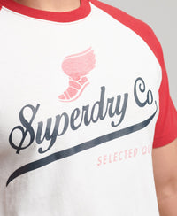 Achilles Graphic Raglan T-Shirt - Ecru - Superdry Singapore