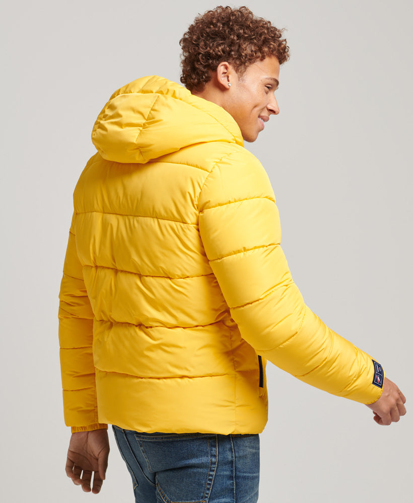 Sports Puffer Hooded Jacket - Volt - Superdry Singapore
