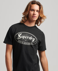 Lightning Workwear Logo T-Shirt - Jet Black - Superdry Singapore
