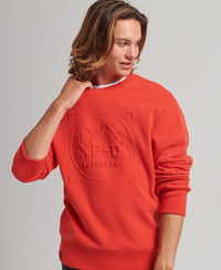 Expedition Loose Crew Sweatshirt - Bright Red - Superdry Singapore