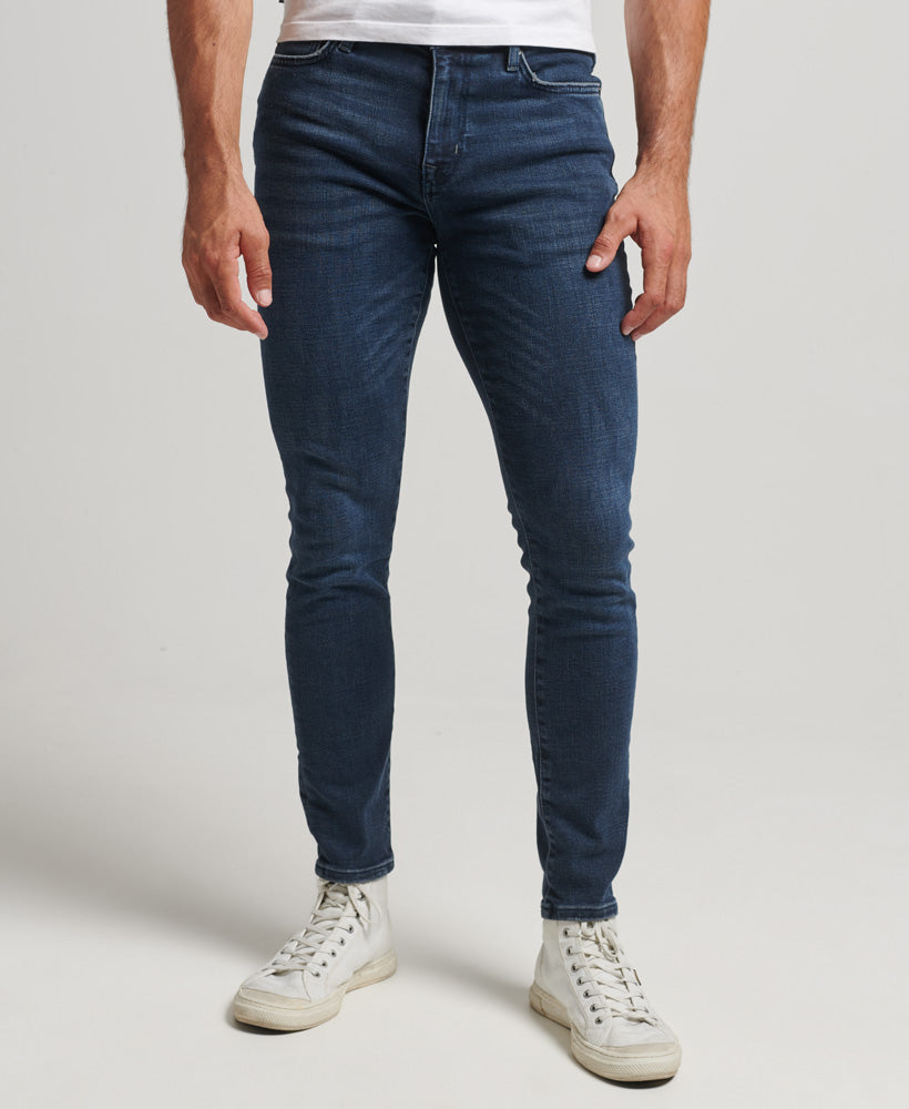 Organic Cotton Skinny Jeans - Vanderbilt Ink Worn - Superdry Singapore