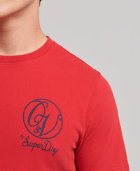 Vintage Monogram T-shirt - Dark Red - Superdry Singapore