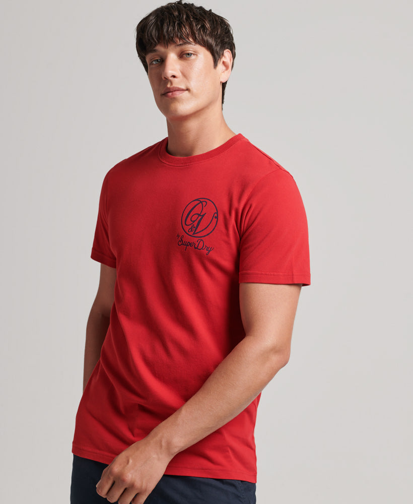 Vintage Monogram T-shirt - Dark Red - Superdry Singapore