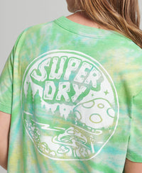 Woodland Graphic T-Shirt - Glacier Grey Marl Tie Dye - Superdry Singapore